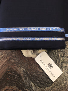 Mohair "Navy Blue Narrow Self Stripe"