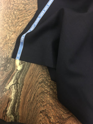 Mohair "Navy Blue Narrow Self Stripe"