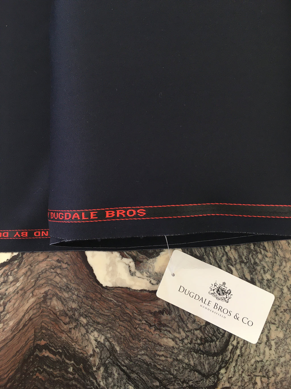 "Navy plain blazer cloth"