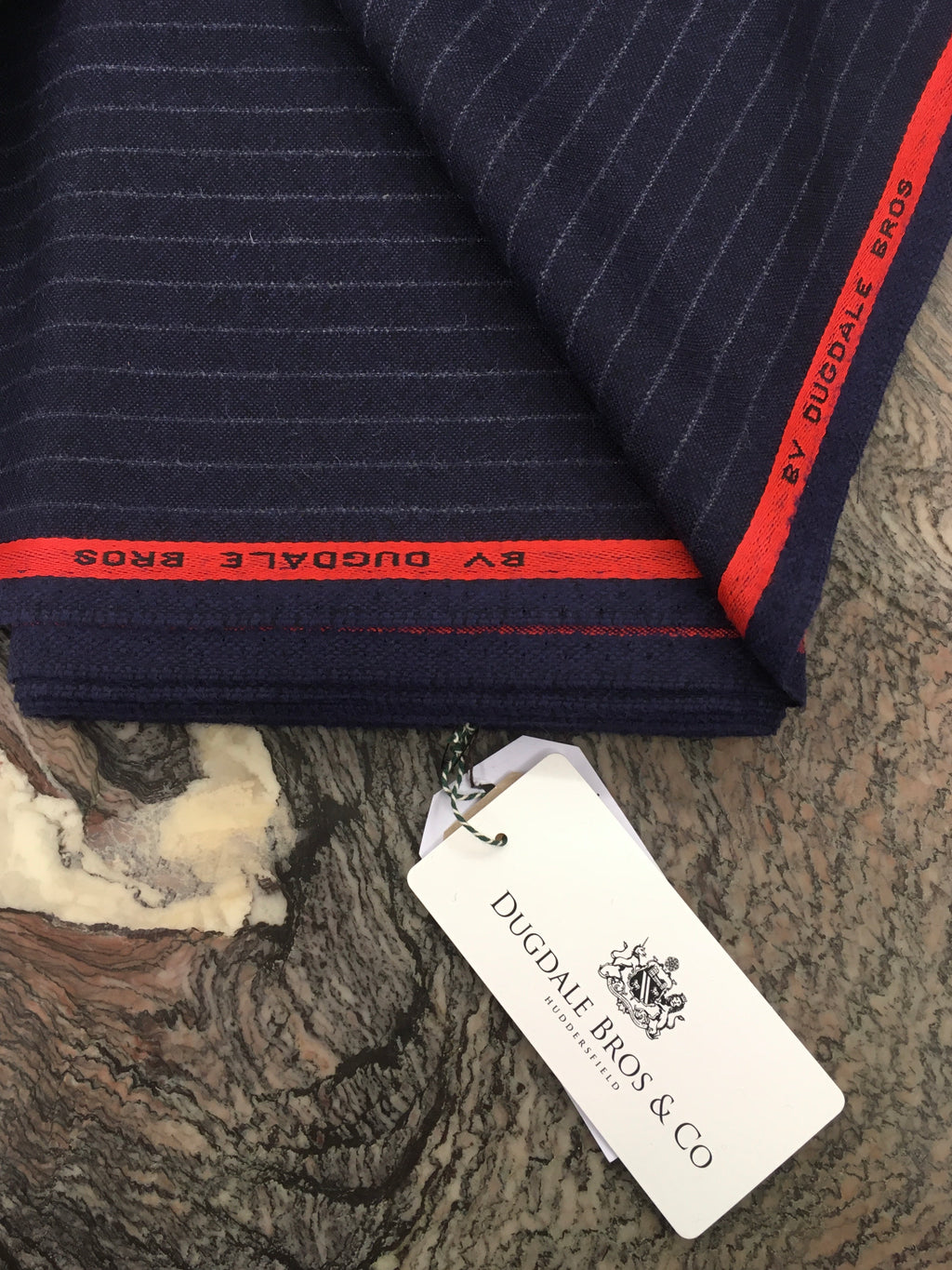 Travel Flannel "Dark Blue Chalk Stripe"