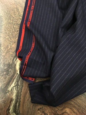 Travel Flannel "Dark Blue Chalk Stripe"