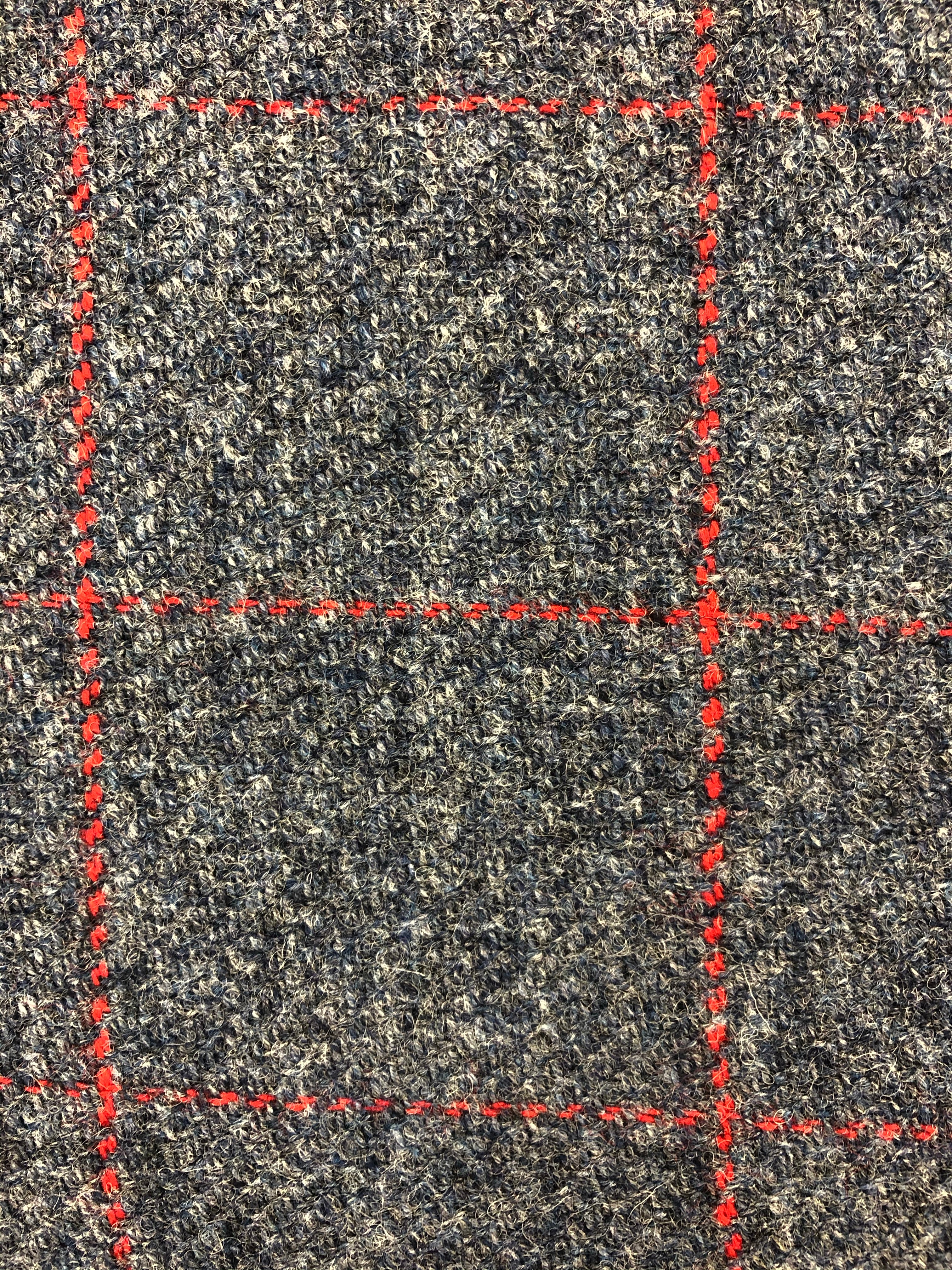 Shetland tweed - rød tern