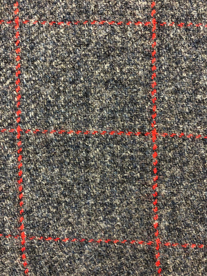 Shetland tweed - rød tern