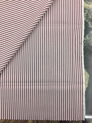 Stribet bomuld "Bordeaux/hvid"